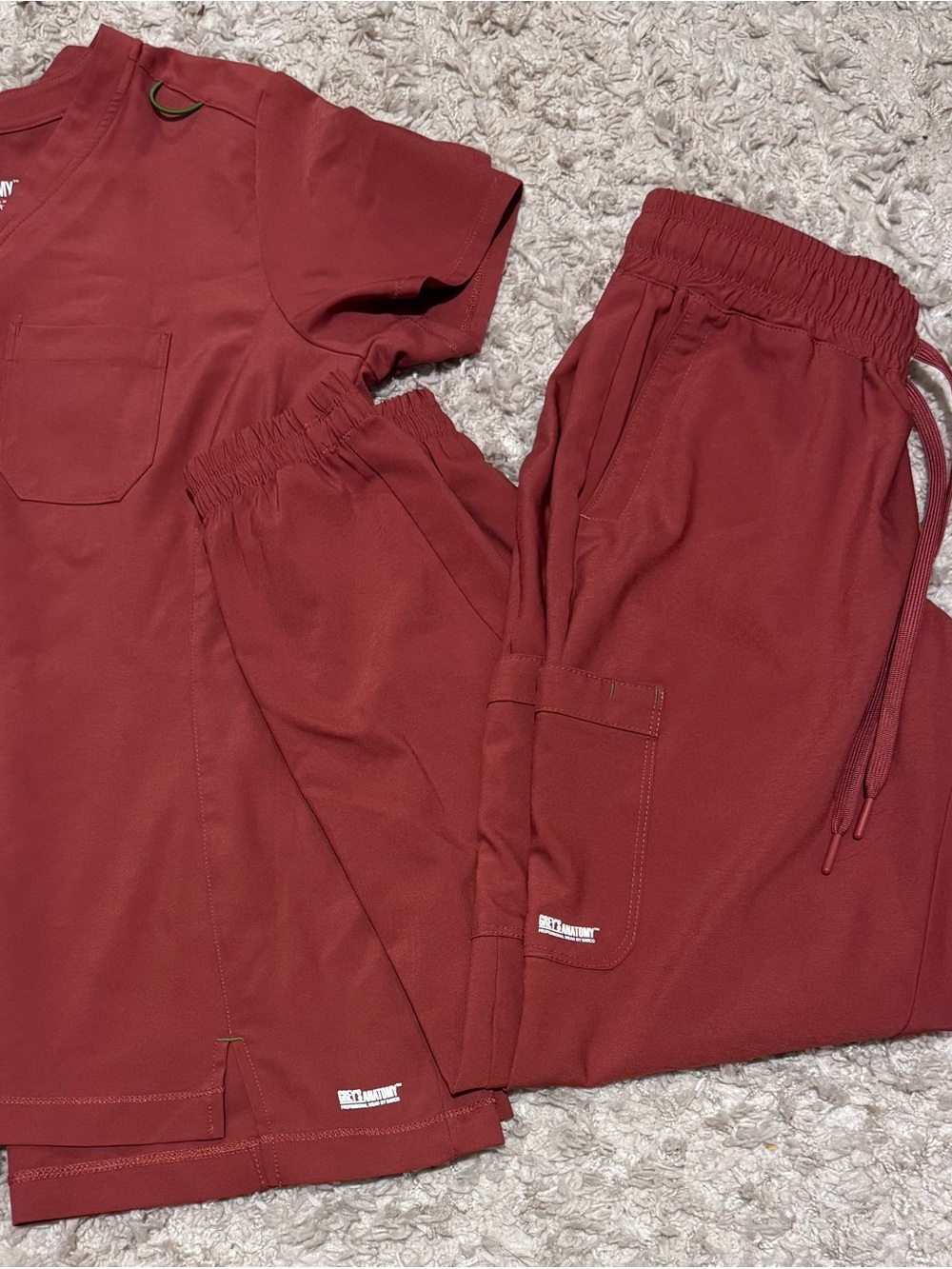 Grey's Anatomy Jogger Scrub Pants and Top - Burnt Orange Color